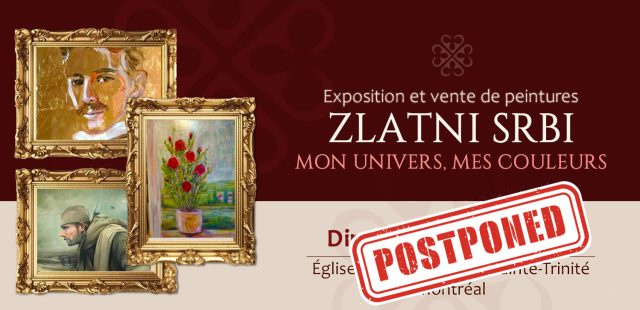 REPORTÉE : Invitation à l&rsquo;exposition de peintures « Zlatni Srbi — Mon univers, mes couleurs »
